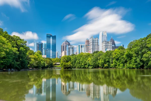 Midtown Atlanta Skyline Från Parken Usa — Stockfoto