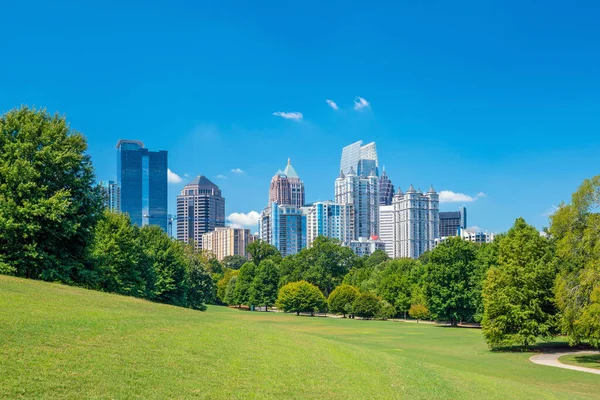 Midtown Atlanta Ορίζοντα Από Πάρκο Στις Ηπα — Φωτογραφία Αρχείου