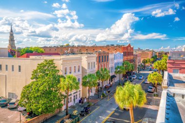 Charleston, Güney Carolina 'nın tarihi şehir merkezi, ABD 