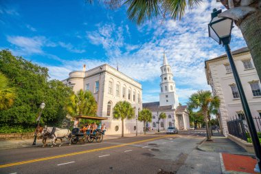 Charleston, Güney Carolina 'nın tarihi şehir merkezi, ABD 
