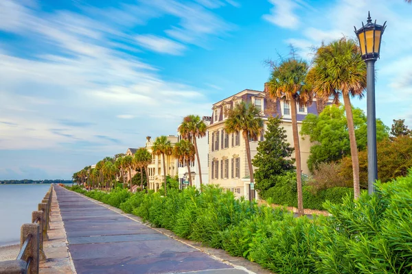 Battery Park Historické Nábřežní Oblasti Charleston Jižní Karolína Usa — Stock fotografie