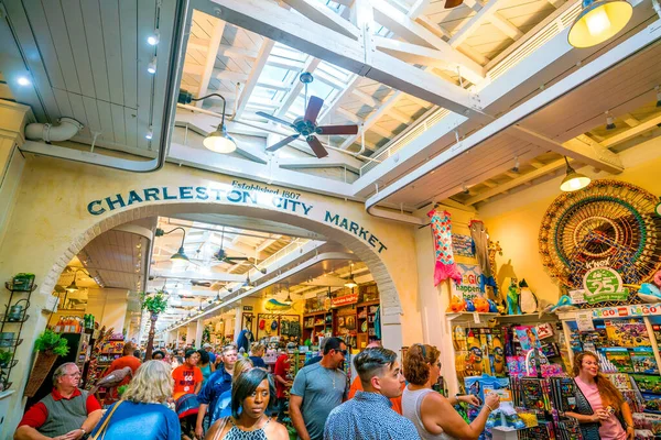 Charleston South Carolina Usa Sep Storico Charleston City Market Essendo — Foto Stock