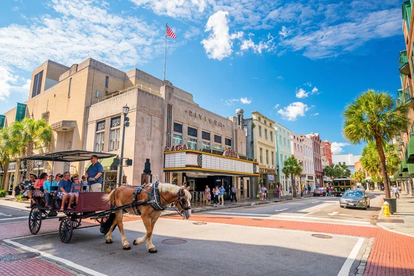 Charleston South Carolina Usa Sep Kleurrijke Goed Bewaard Gebleven Historische — Stockfoto