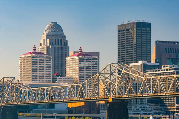 Vista Skyline Centro Louisville Kentucky Eua — Fotografia de Stock