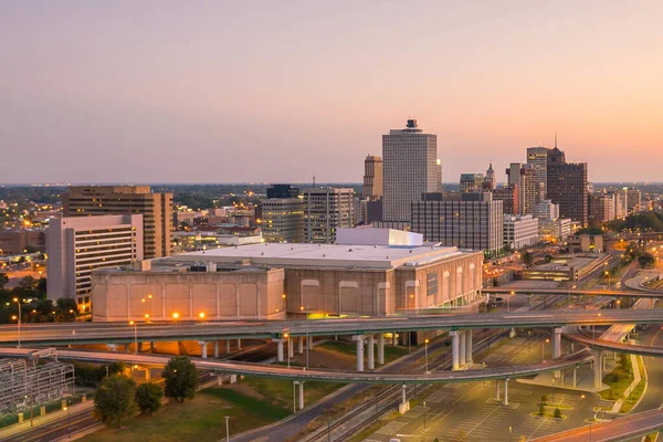 Memphis Belvárosának Légi Kilátása Tennessee Ben Usa — Stock Fotó