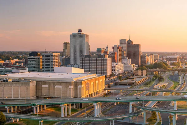 Letecký Pohled Panorama Centra Memphisu Tennessee Usa — Stock fotografie