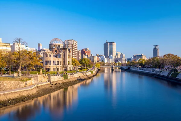 Вид Купол Атомной Бомбы Японии Хиросимы Всемирное Наследие Юнеско — стоковое фото