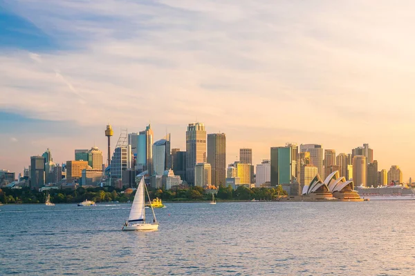 Downtown Sydney Skyline Australie Crépuscule — Photo