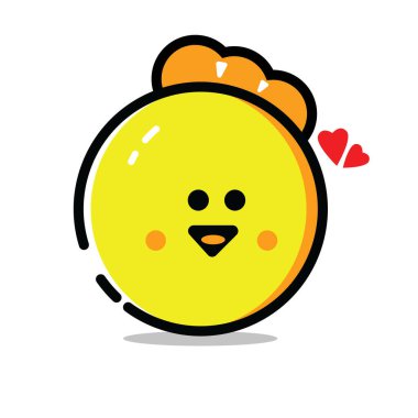 Korkak tavuk. Bu vektörü işleriniz için kullanabilirsiniz..