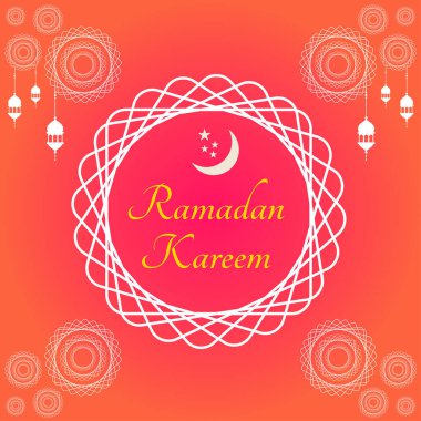 Ramazan kareem arkaplan şablonu vektörü