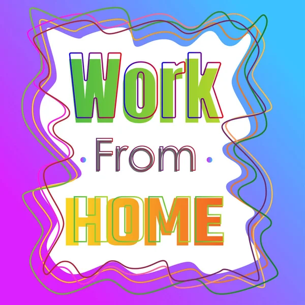 Цитата Work Home Background Template — стоковый вектор