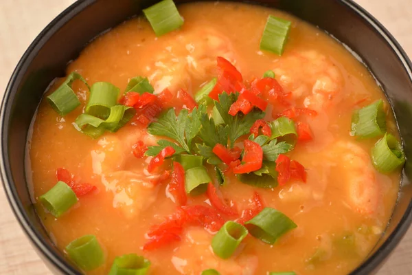 Garnelen Moqueca Mit Schnittlauch Petersilie Und Pfeffer — Stockfoto