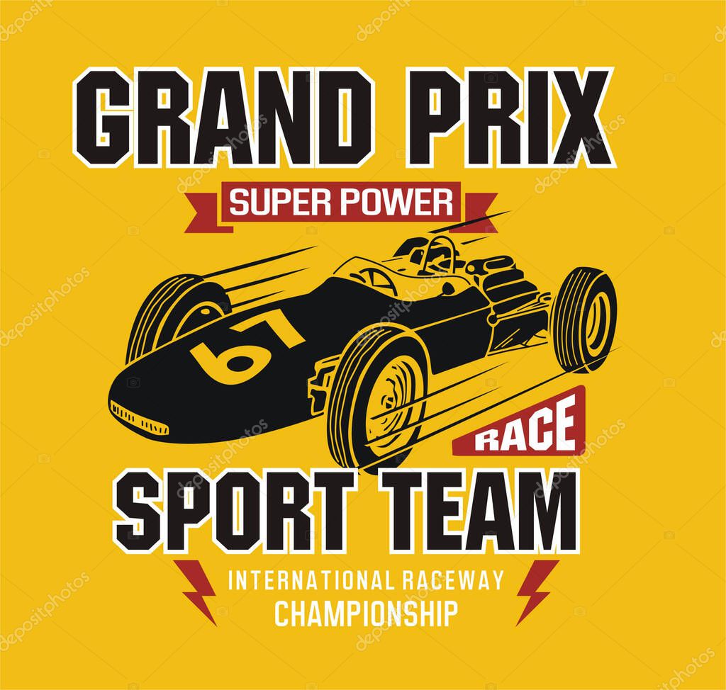 Sport team illustration. typography design for t shirts
