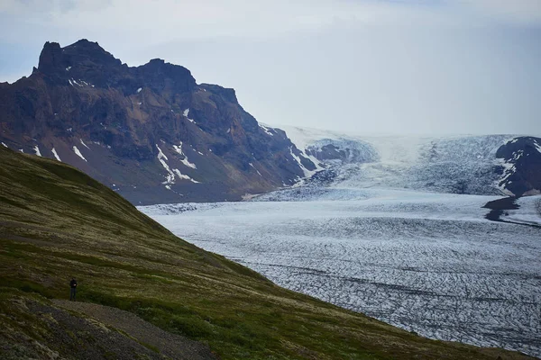 Svinafellsjokull Część Vatnajokull Największy Lodowiec Europy Islandia — Zdjęcie stockowe