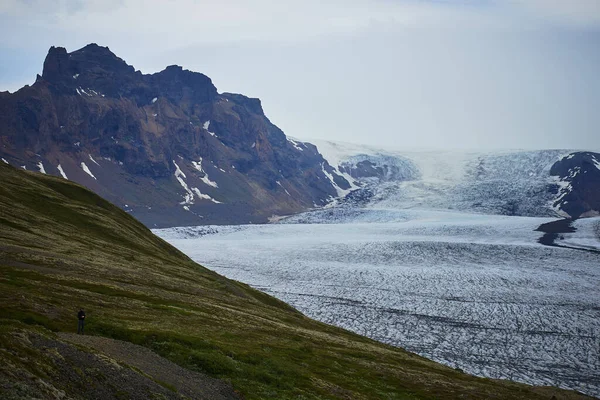 Svinafellsjokull Parte Vatnajokull Glaciar Más Grande Europa Islandia Fotos de stock libres de derechos