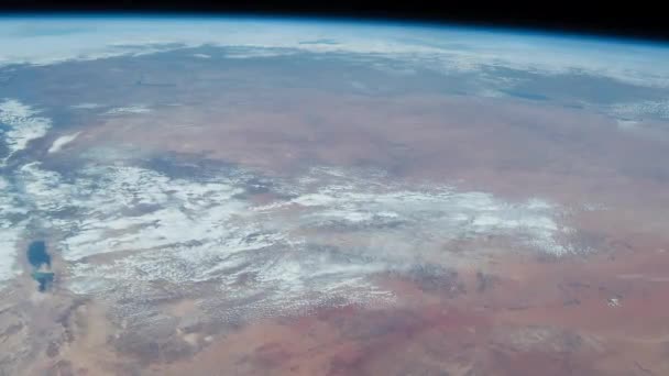 Titta Från Satellit Planeten Jorden — Stockvideo