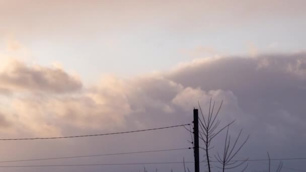 雲が動く空のタイムラプス — ストック動画