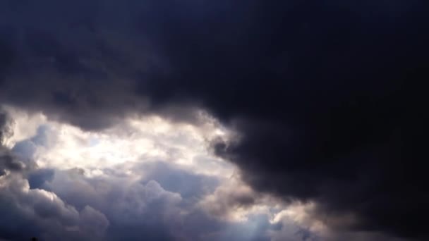 Images Panoramiques Beaux Nuages Dans Ciel — Video