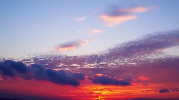 Живописные Кадры Красивых Облаков Небе — стоковое видео