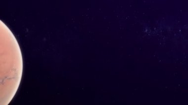 Mars 'ın gezegeninin karanlık arka plandaki görüntüsü.