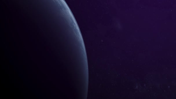 Сценарные Кадры Земной Планеты Космоса Темном Фоне — стоковое видео