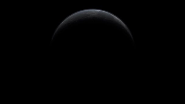 在黑暗背景下从太空拍摄的行星场景 — 图库视频影像