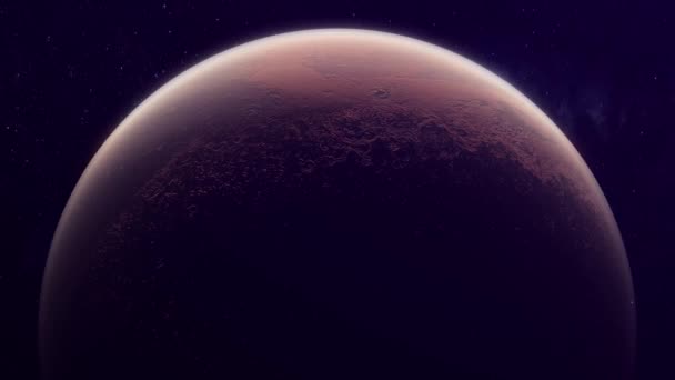 Mars Gezegeninin Karanlık Arka Plandaki Görüntüsü — Stok video