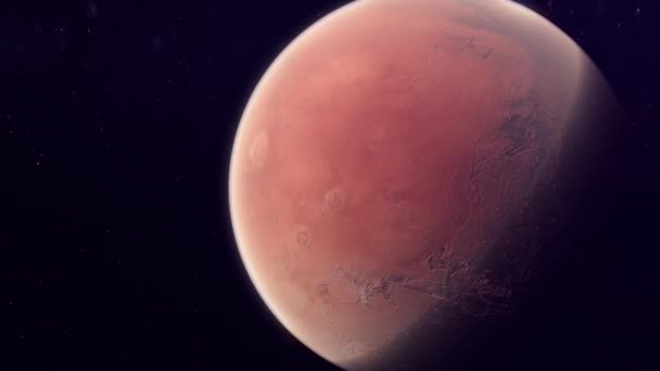 Festői Felvétel Mars Bolygó Űrből Sötét Háttér — Stock videók