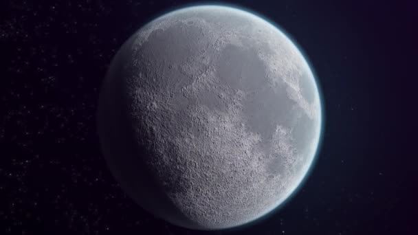 Úžasný Pohled Měsíc Vesmíru — Stock video