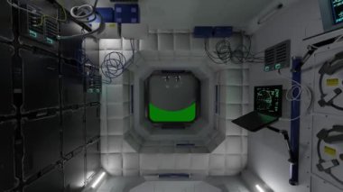 Uluslararası Uzay İstasyonunun 3 boyutlu görüntüsü. İss 'in Koridorunu daralt