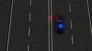 Otomatik Sürücü Otomatik Pilot Otomatik Araç 3D Canlandırması