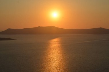 Santorini 'de Günbatımı - Yunanistan