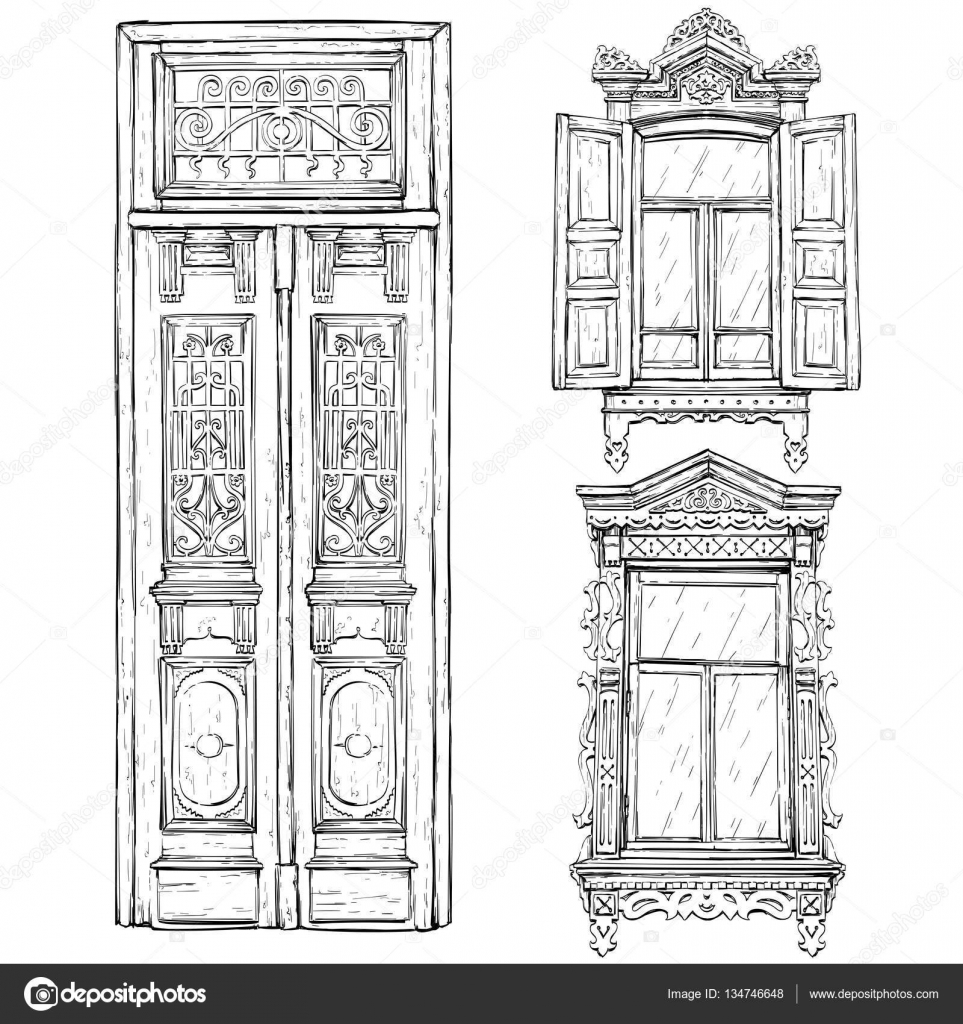Old Windows Illustration Vector Image By C Diana Pryadieva Vector Stock