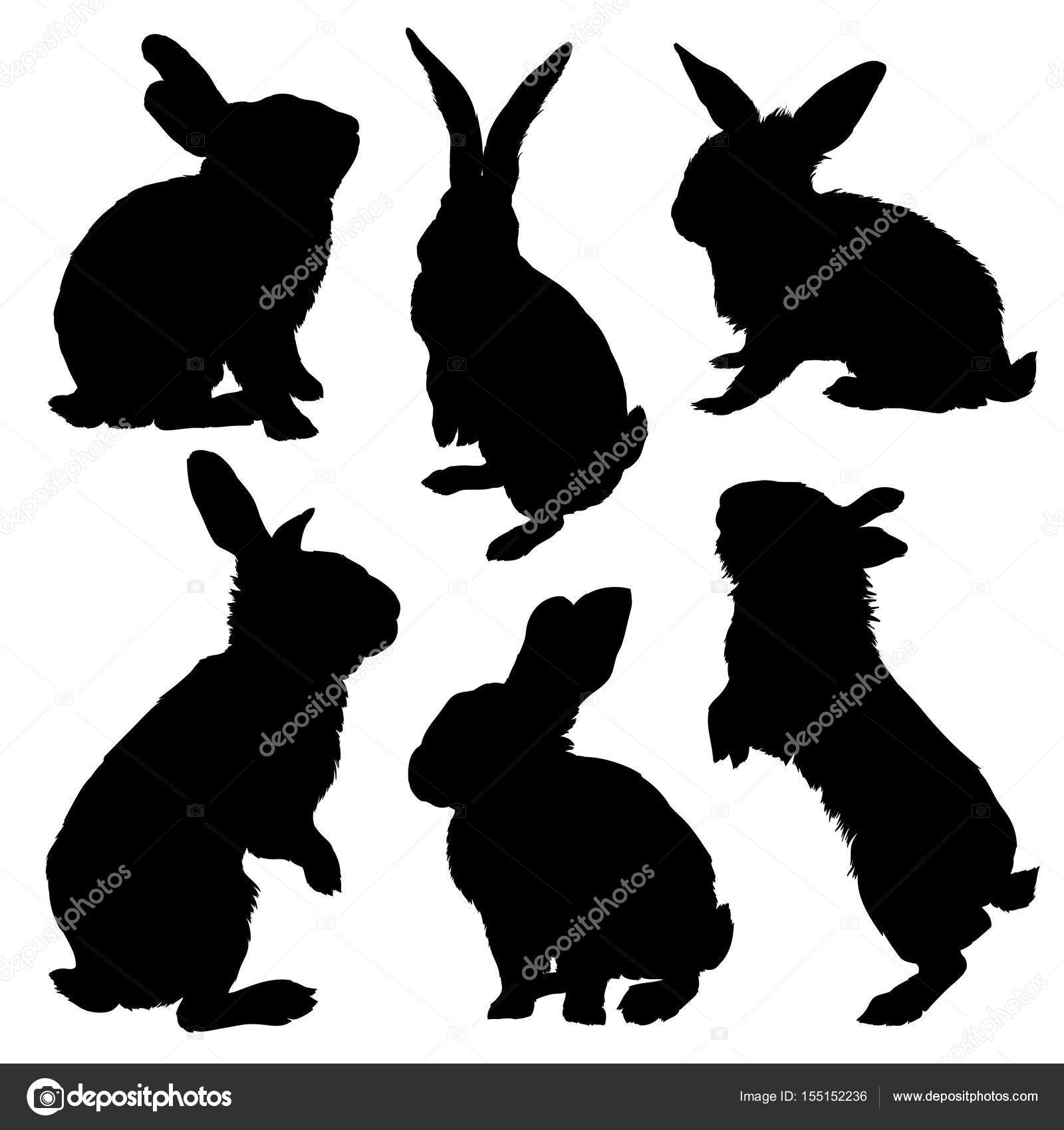 驚くばかりうさぎ シルエット イラスト フリー 動物ゾーン