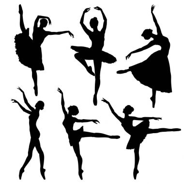 Kadın dansçı siluetleri