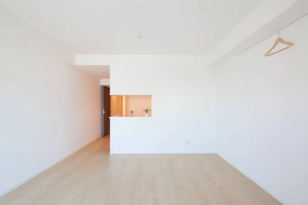 Una Cocina Luminosa Limpia Una Habitación Apartamento Tonos Blancos — Foto de Stock