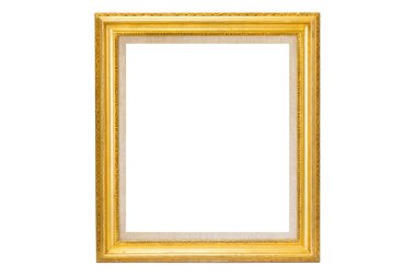 Önden çekilmiş bir tablonun alnı ve saf beyaz bir arkaplan.