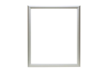 Önden çekilmiş bir tablonun alnı ve saf beyaz bir arkaplan.