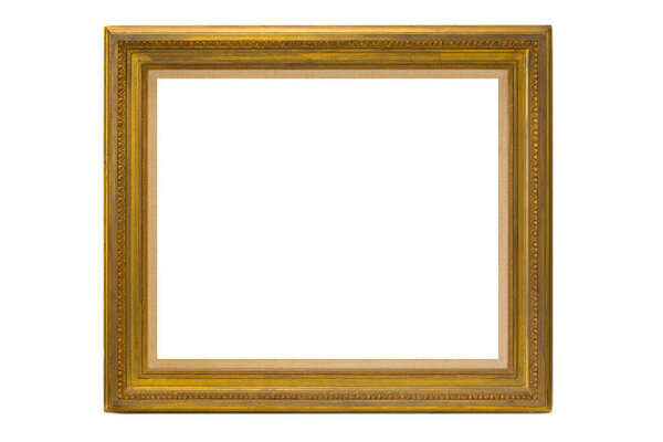 Лоб картины, снятый спереди, и чистый белый фон
