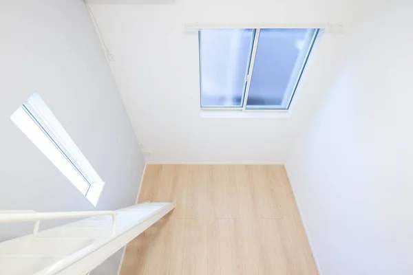 Una Vista Pájaro Habitación Del Apartamento Desde Ático — Foto de Stock