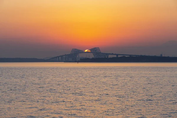 Fotografía Paisaje Puesta Sol Cielo Teñido Puesta Sol — Foto de Stock