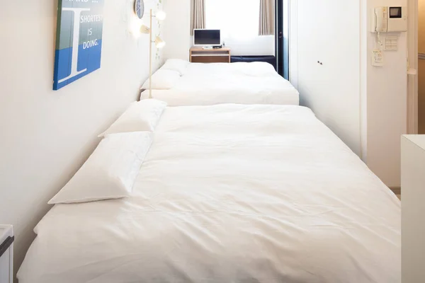 Інтер Житлової Спальні Будинку Підготовленим Ліжком Сну — стокове фото