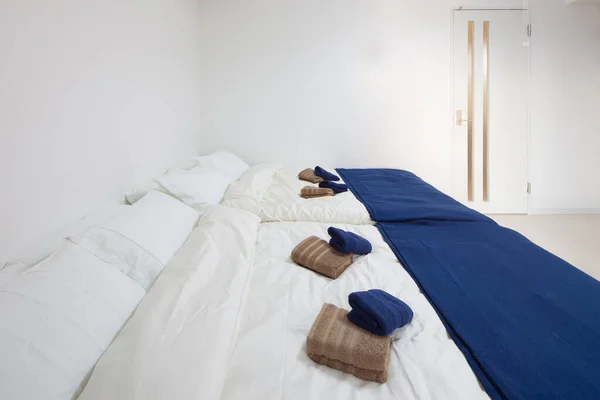 Інтер Житлової Спальні Будинку Підготовленим Ліжком Сну — стокове фото