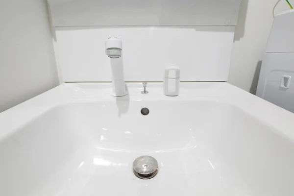 Bagno Pulito Lavabo Bianco Una Casa — Foto Stock