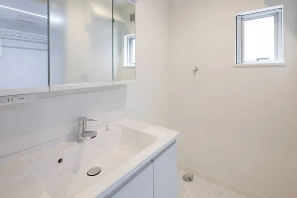 Lavabo Limpio Lavabo Blanco Una Casa —  Fotos de Stock