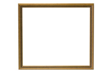 Önden çekilmiş bir tablonun alnı ve saf beyaz bir arkaplan.