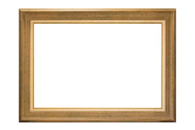 Önden çekilmiş bir tablonun alnı ve saf beyaz bir arkaplan.