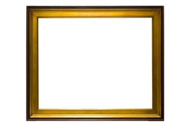 Önden çekilmiş bir tablonun alnı ve saf beyaz bir arkaplan.