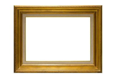 Önden çekilmiş bir tablonun alnı ve saf beyaz bir arkaplan.