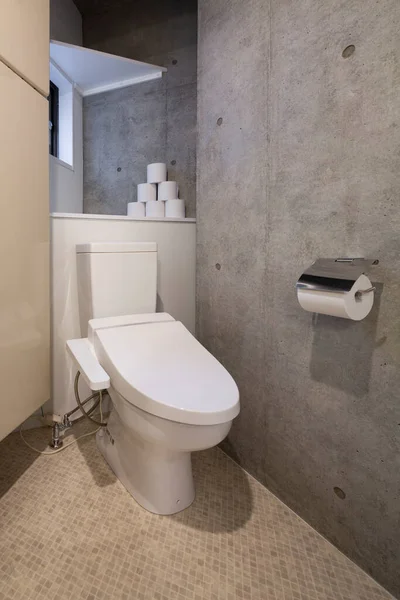 Ögonblicksbild Den Vita Rena Toaletten Tvättskåpet — Stockfoto
